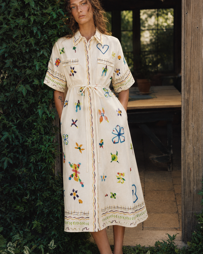 Hattie Belted Shirt Dress